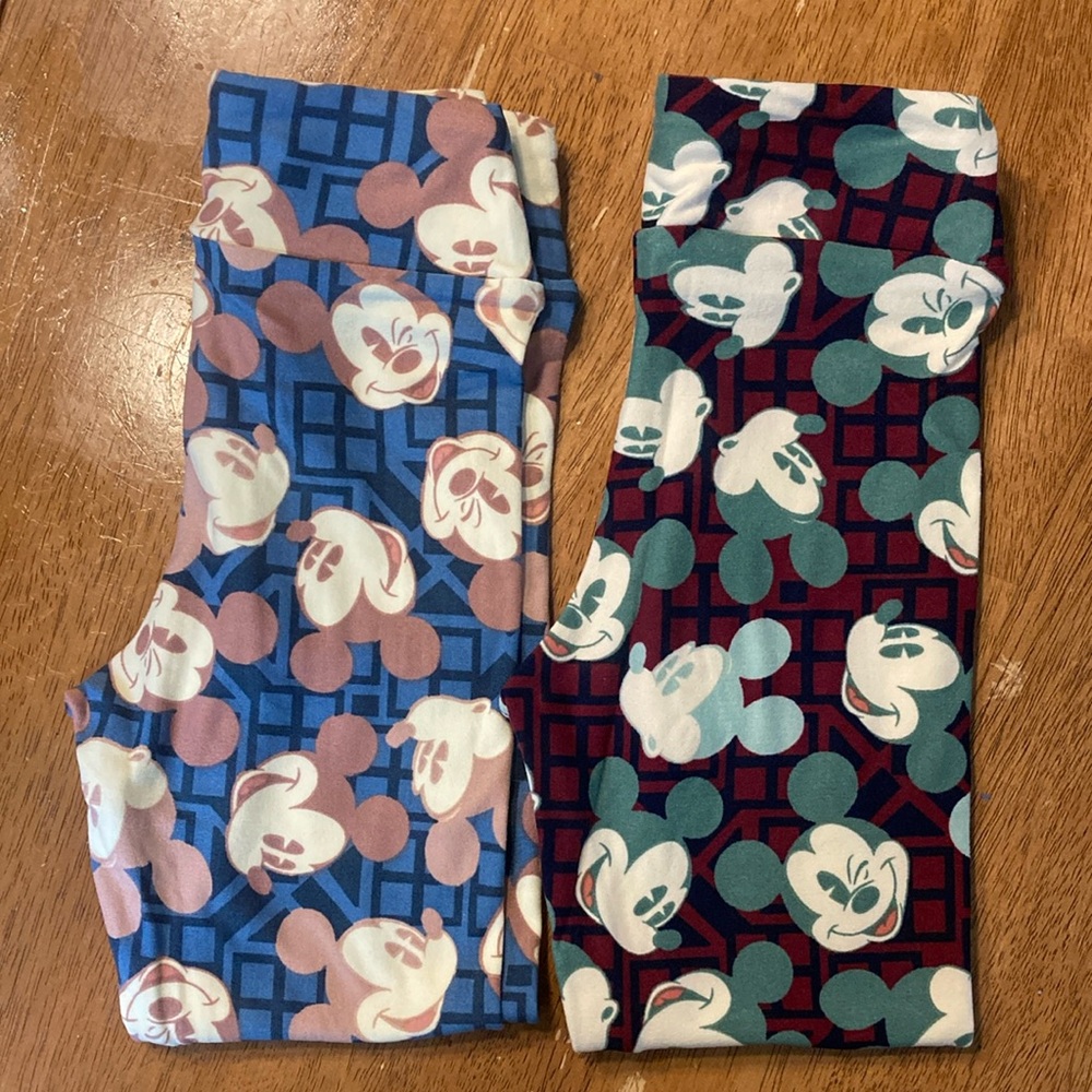 Lularoe Disney Mickey Mouse Patterned Leggings size s/m kids